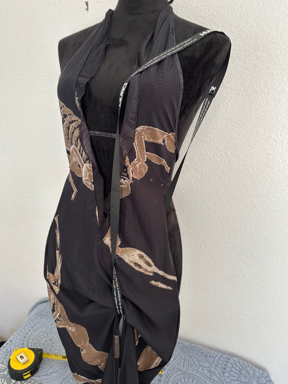 MURCI UK SCORPION DEEP V RUFFLE MAXI DRESS. NWT - Picture 3 of 10